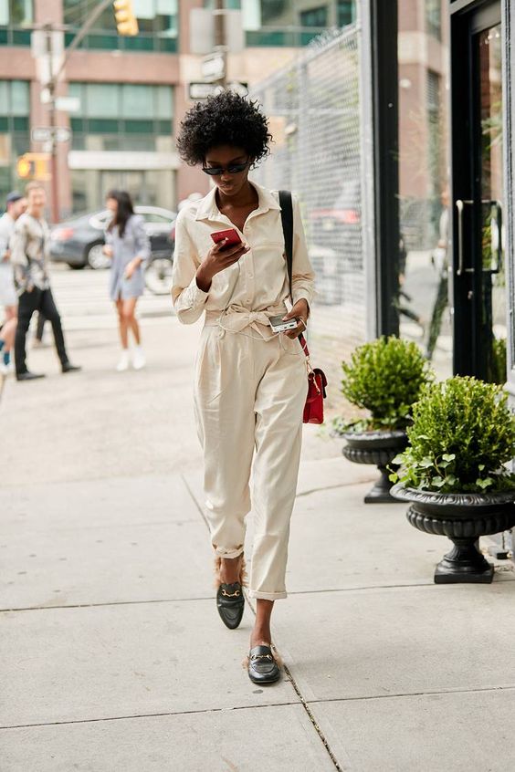 utility jumpsuit with mules