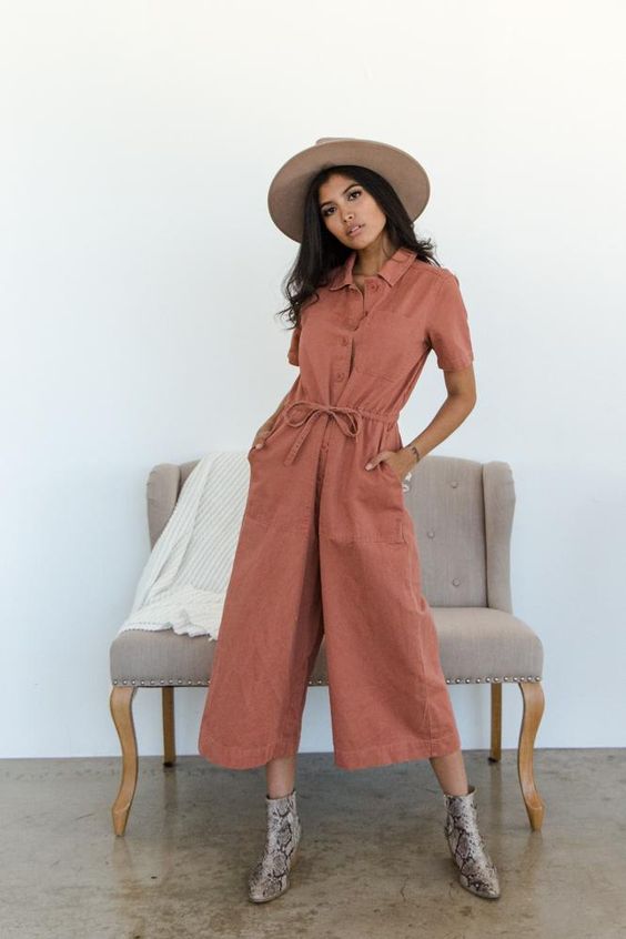 western trend vintage denim jumpsuit