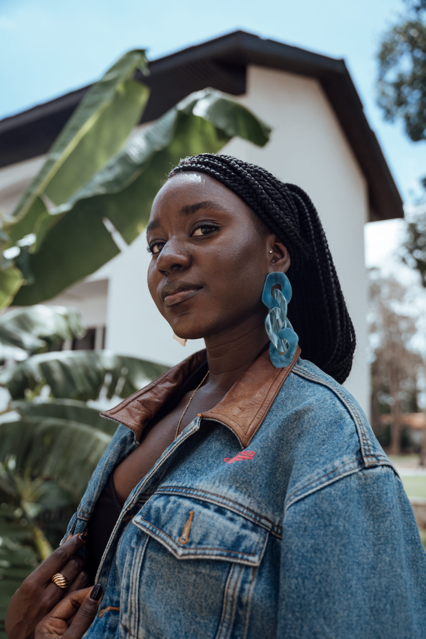 blue acrylic earrings_amoafoa