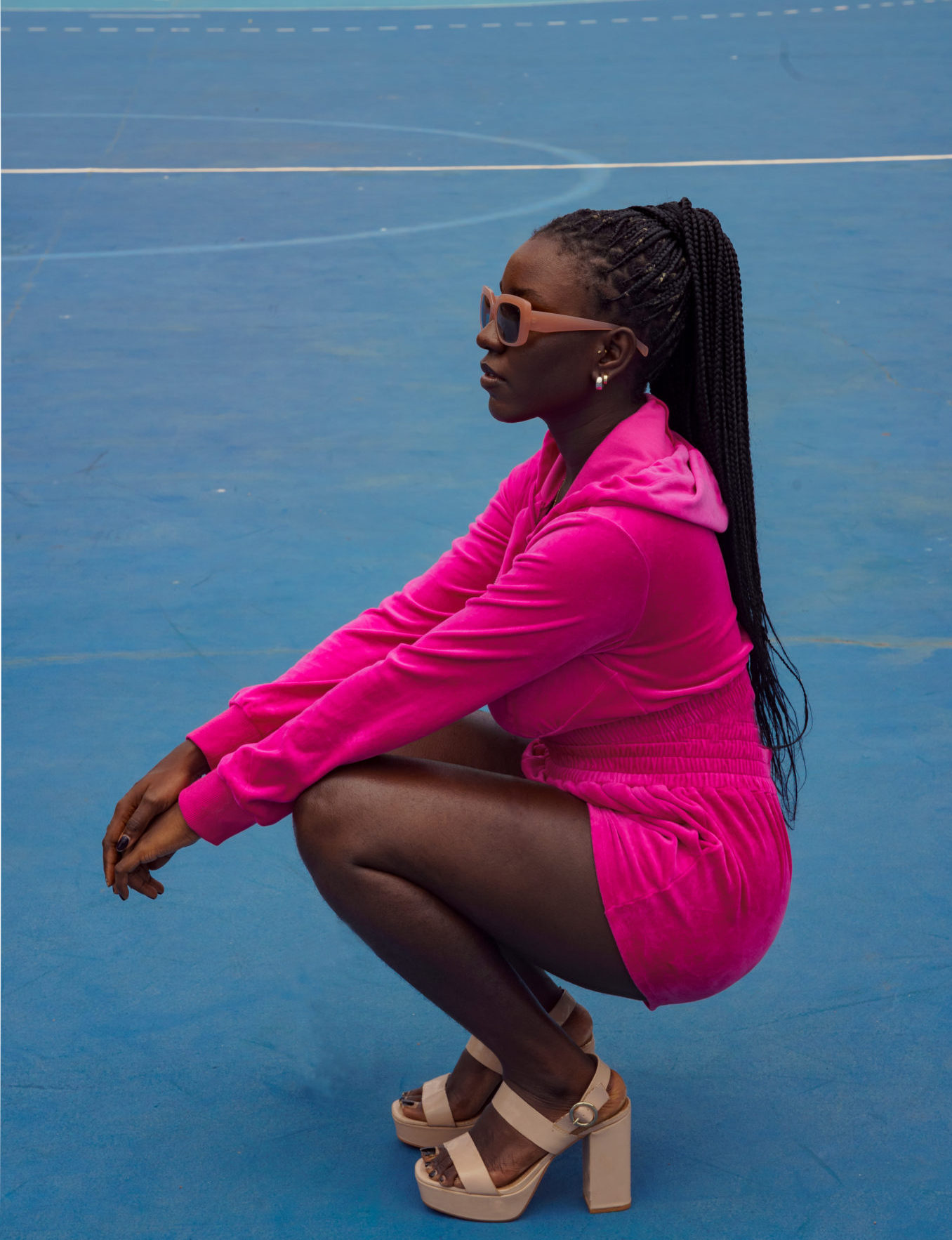 hot pink co-ord matching set revolve _amoafoa